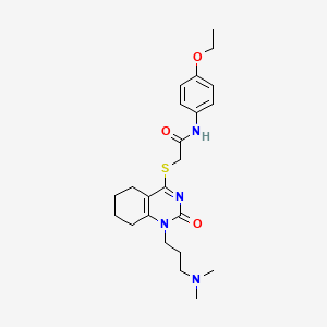 B2604713 2-((1-(3-(dimethylamino)propyl)-2-oxo-1,2,5,6,7,8-hexahydroquinazolin-4-yl)thio)-N-(4-ethoxyphenyl)acetamide CAS No. 941999-30-0