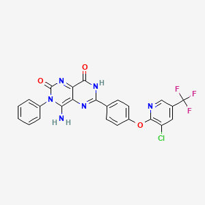 6-(4-(3-Chloro-5-(trifluoromethyl)(2-pyridyloxy))phenyl)-4-imino-3-phenyl-1,3,7-trihydro-5,7-diazaquinazoline-2,8-dione