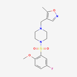 4-((4-((5-Fluoro-2-methoxyphenyl)sulfonyl)piperazin-1-yl)methyl)-5-methylisoxazole