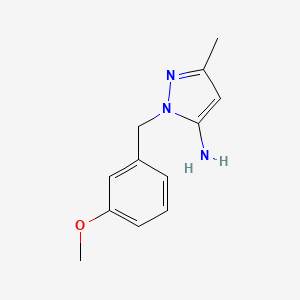 molecular formula C12H15N3O B2604750 1-(3-Methoxybenzyl)-3-methyl-1H-pyrazol-5-amine CAS No. 1247408-94-1