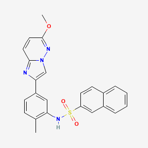 molecular formula C24H20N4O3S B2604756 N-(5-(6-甲氧基咪唑并[1,2-b]哒嗪-2-基)-2-甲基苯基)萘-2-磺酰胺 CAS No. 946382-34-9