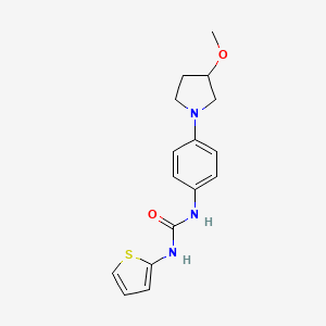 molecular formula C16H19N3O2S B2604757 1-(4-(3-甲氧基吡咯烷-1-基)苯基)-3-(噻吩-2-基)脲 CAS No. 1797700-26-5