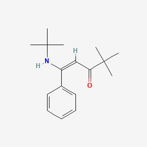 B2604762 (E)-1-(tert-butylamino)-4,4-dimethyl-1-phenylpent-1-en-3-one CAS No. 305862-15-1