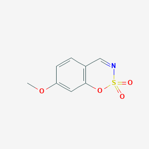 molecular formula C8H7NO4S B2604780 1,2,3-Benzoxathiazine, 7-methoxy-, 2,2-dioxide CAS No. 1418634-07-7