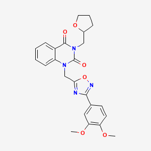 1-{[3-(3,4-dimethoxyphenyl)-1,2,4-oxadiazol-5-yl]methyl}-3-(tetrahydrofuran-2-ylmethyl)quinazoline-2,4(1H,3H)-dione