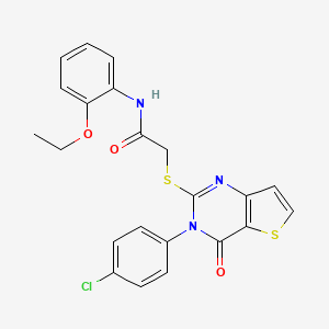 2-((3-(4-chlorophenyl)-4-oxo-3,4-dihydrothieno[3,2-d]pyrimidin-2-yl)thio)-N-(2-ethoxyphenyl)acetamide