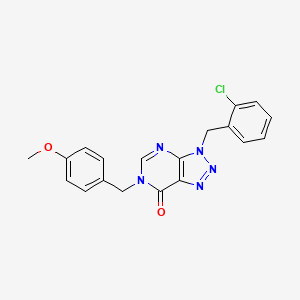 molecular formula C19H16ClN5O2 B2604797 3-(2-chlorobenzyl)-6-(4-methoxybenzyl)-3,6-dihydro-7H-[1,2,3]triazolo[4,5-d]pyrimidin-7-one CAS No. 1326806-31-8