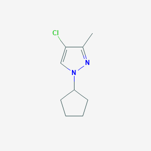 molecular formula C9H13ClN2 B2604798 4-Chloro-1-cyclopentyl-3-methyl-1H-pyrazole CAS No. 1245772-99-9