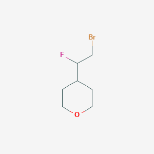 molecular formula C7H12BrFO B2604800 4-(2-Bromo-1-fluoroethyl)oxane CAS No. 1781442-89-4