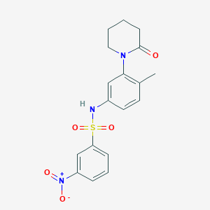 N-(4-methyl-3-(2-oxopiperidin-1-yl)phenyl)-3-nitrobenzenesulfonamide