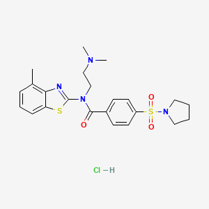 N-(2-(dimethylamino)ethyl)-N-(4-methylbenzo[d]thiazol-2-yl)-4-(pyrrolidin-1-ylsulfonyl)benzamide hydrochloride