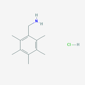 molecular formula C12H20ClN B2604834 (Pentamethylphenyl)methanamine hydrochloride CAS No. 673435-38-6
