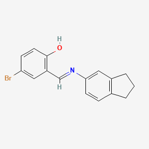 4-bromo-2-[(E)-(2,3-dihydro-1H-inden-5-ylimino)methyl]phenol