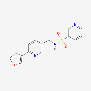 molecular formula C15H13N3O3S B2604840 N-((6-(furan-3-yl)pyridin-3-yl)methyl)pyridine-3-sulfonamide CAS No. 2034333-21-4