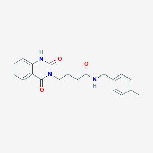 molecular formula C20H21N3O3 B2604841 4-(2,4-dioxo-1H-quinazolin-3-yl)-N-[(4-methylphenyl)methyl]butanamide CAS No. 896373-28-7