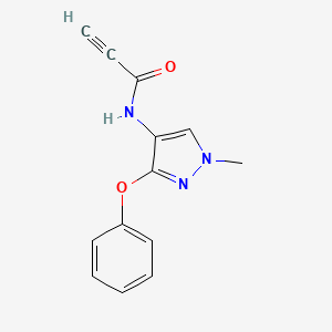molecular formula C13H11N3O2 B2604842 N-(1-Methyl-3-phenoxypyrazol-4-yl)prop-2-ynamide CAS No. 2305392-20-3