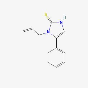 molecular formula C12H12N2S B2604843 1-烯丙基-5-苯基-1,3-二氢-2H-咪唑-2-硫酮 CAS No. 332358-13-1