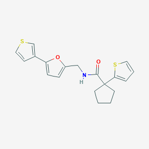 1-(thiophen-2-yl)-N-((5-(thiophen-3-yl)furan-2-yl)methyl)cyclopentanecarboxamide