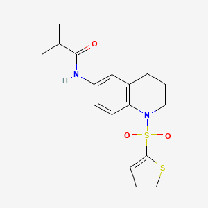 N-(1-(thiophen-2-ylsulfonyl)-1,2,3,4-tetrahydroquinolin-6-yl)isobutyramide