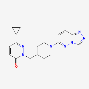molecular formula C18H21N7O B2604849 6-Cyclopropyl-2-[(1-{[1,2,4]triazolo[4,3-b]pyridazin-6-yl}piperidin-4-yl)methyl]-2,3-dihydropyridazin-3-one CAS No. 2097864-42-9