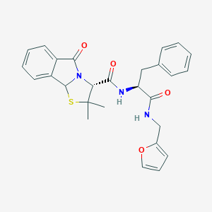 (3R)-N-{(2S)-1-[(furan-2-ylmethyl)amino]-1-oxo-3-phenylpropan-2-yl}-2,2-dimethyl-5-oxo-2,3,5,9b-tetrahydro[1,3]thiazolo[2,3-a]isoindole-3-carboxamide