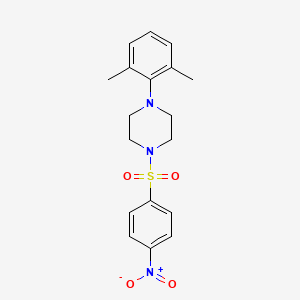 molecular formula C18H21N3O4S B2604855 1-(2,6-Dimethylphenyl)-4-(4-nitrophenyl)sulfonylpiperazine CAS No. 694461-60-4