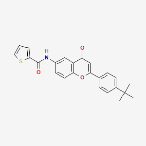 molecular formula C24H21NO3S B2604856 N-[2-(4-tert-butylphenyl)-4-oxo-4H-chromen-6-yl]thiophene-2-carboxamide CAS No. 923257-75-4