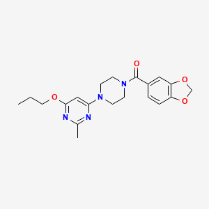 Benzo[d][1,3]dioxol-5-yl(4-(2-methyl-6-propoxypyrimidin-4-yl)piperazin-1-yl)methanone