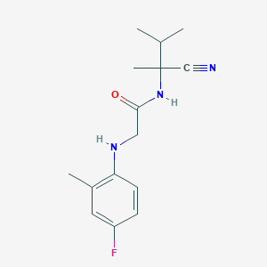 N-(1-cyano-1,2-dimethylpropyl)-2-[(4-fluoro-2-methylphenyl)amino]acetamide