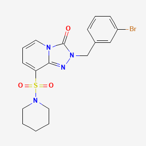 molecular formula C18H19BrN4O3S B2604862 2-(3-bromobenzyl)-8-(piperidin-1-ylsulfonyl)-[1,2,4]triazolo[4,3-a]pyridin-3(2H)-one CAS No. 1251690-06-8