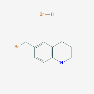 molecular formula C11H15Br2N B2604869 6-(Bromomethyl)-1-methyl-1,2,3,4-tetrahydroquinoline hydrobromide CAS No. 1803611-44-0