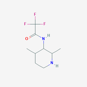 molecular formula C9H15F3N2O B2604871 N-2,4-二甲基哌啶-3-基-2,2,2-三氟乙酰胺 CAS No. 1803570-10-6