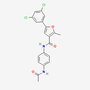 N-(4-acetamidophenyl)-5-(3,5-dichlorophenyl)-2-methylfuran-3-carboxamide