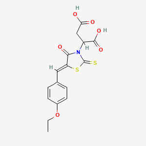 2-[(5Z)-5-[(4-ethoxyphenyl)methylidene]-4-oxo-2-sulfanylidene-1,3-thiazolidin-3-yl]butanedioic acid