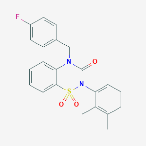 2-(2,3-dimethylphenyl)-4-(4-fluorobenzyl)-2H-1,2,4-benzothiadiazin-3(4H)-one 1,1-dioxide