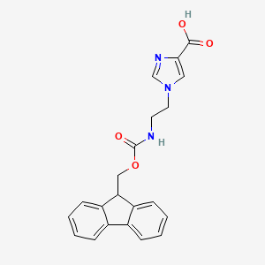 molecular formula C21H19N3O4 B2604885 1-[2-({[(9H-fluoren-9-yl)methoxy]carbonyl}amino)ethyl]-1H-imidazole-4-carboxylic acid CAS No. 1696540-75-6