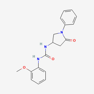 molecular formula C18H19N3O3 B2604905 1-(2-Methoxyphenyl)-3-(5-oxo-1-phenylpyrrolidin-3-yl)urea CAS No. 894007-04-6