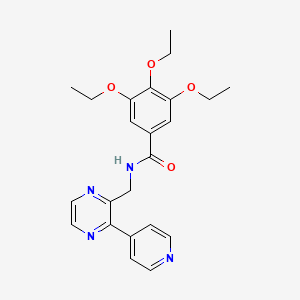 3,4,5-triethoxy-N-{[3-(pyridin-4-yl)pyrazin-2-yl]methyl}benzamide