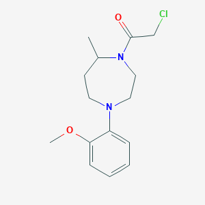 molecular formula C15H21ClN2O2 B2604918 2-Chloro-1-[4-(2-methoxyphenyl)-7-methyl-1,4-diazepan-1-yl]ethanone CAS No. 2411291-28-4