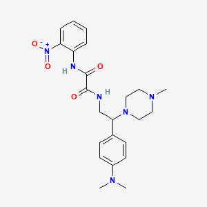 molecular formula C23H30N6O4 B2604919 N1-(2-(4-(dimethylamino)phenyl)-2-(4-methylpiperazin-1-yl)ethyl)-N2-(2-nitrophenyl)oxalamide CAS No. 900006-30-6