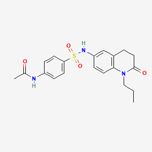 molecular formula C20H23N3O4S B2604924 N-(4-(N-(2-oxo-1-丙基-1,2,3,4-四氢喹啉-6-基)磺酰胺)苯基)乙酰胺 CAS No. 941954-54-7