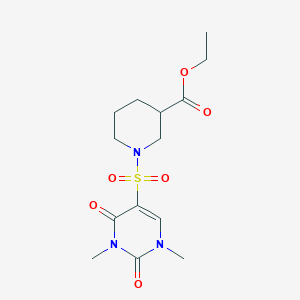 Ethyl 1-(1,3-dimethyl-2,4-dioxopyrimidin-5-yl)sulfonylpiperidine-3-carboxylate