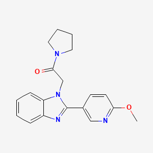 2-(2-(6-methoxypyridin-3-yl)-1H-benzo[d]imidazol-1-yl)-1-(pyrrolidin-1-yl)ethanone
