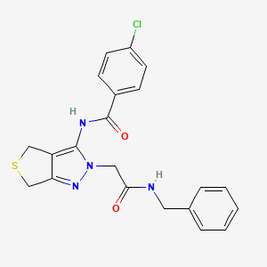N-(2-(2-(benzylamino)-2-oxoethyl)-4,6-dihydro-2H-thieno[3,4-c]pyrazol-3-yl)-4-chlorobenzamide