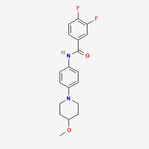 molecular formula C19H20F2N2O2 B2604948 3,4-二氟-N-(4-(4-甲氧基哌啶-1-基)苯基)苯甲酰胺 CAS No. 1448075-13-5