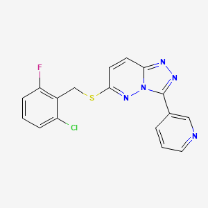 molecular formula C17H11ClFN5S B2604951 6-[(2-氯-6-氟苯基)甲硫基]-3-吡啶-3-基-[1,2,4]三唑并[4,3-b]哒嗪 CAS No. 868969-13-5