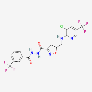 5-({[3-chloro-5-(trifluoromethyl)-2-pyridinyl]amino}methyl)-N'-[3-(trifluoromethyl)benzoyl]-4,5-dihydro-3-isoxazolecarbohydrazide