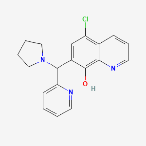 5-Chloro-7-(pyridin-2-yl(pyrrolidin-1-yl)methyl)quinolin-8-ol