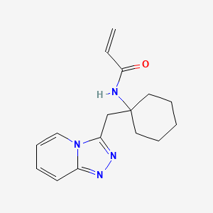 molecular formula C16H20N4O B2604971 N-[1-([1,2,4]Triazolo[4,3-a]pyridin-3-ylmethyl)cyclohexyl]prop-2-enamide CAS No. 2411198-41-7