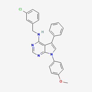 N-(3-chlorobenzyl)-7-(4-methoxyphenyl)-5-phenyl-7H-pyrrolo[2,3-d]pyrimidin-4-amine